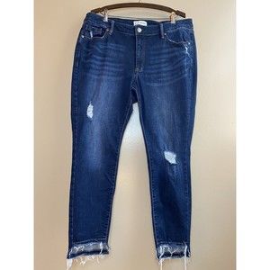 Lane Bryant Womens Signature Mid-Rise Skinny Fit Flex Magic Waistband Jeans 14